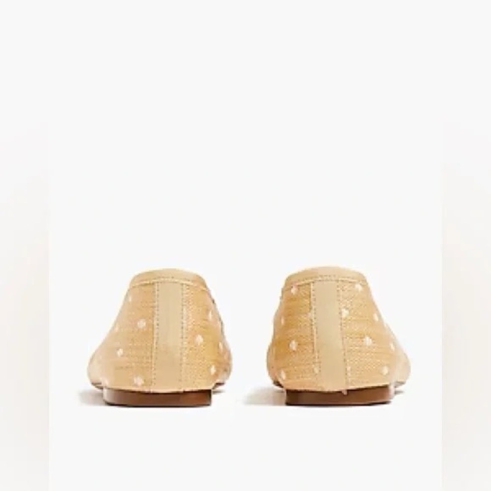 J. Crew Factory | Woven Ballet Flats Polka Dot Raffia Various Sizes - Picture 6 of 9